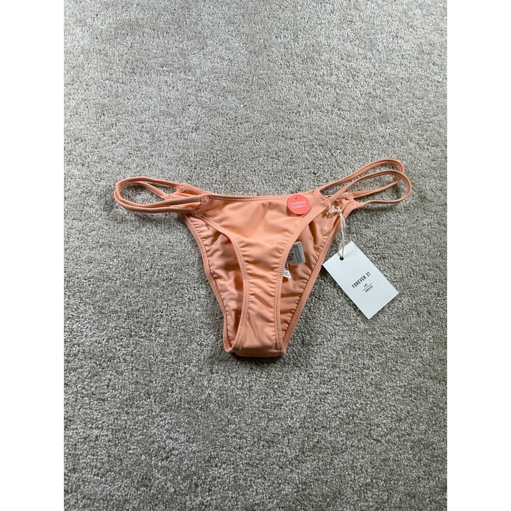 Forever 21 Swimwear Women's‎ Peach S Lowrise Cheeky Bikini Bottom
